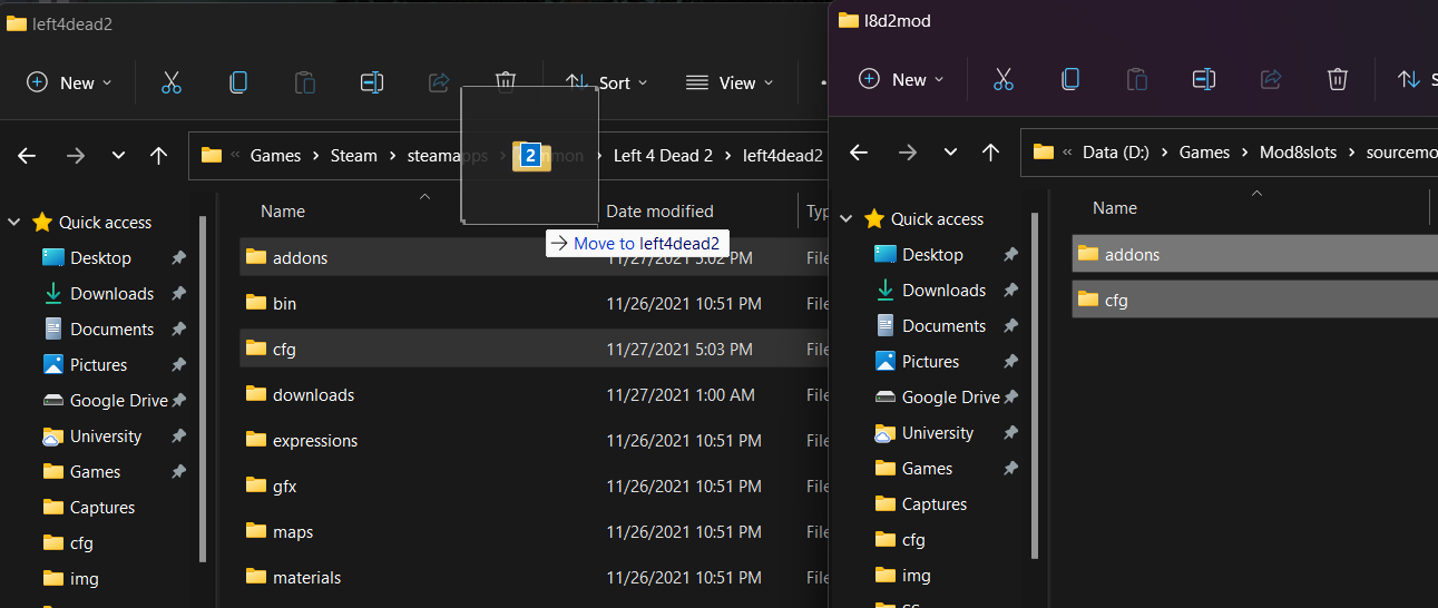 Copy mod files